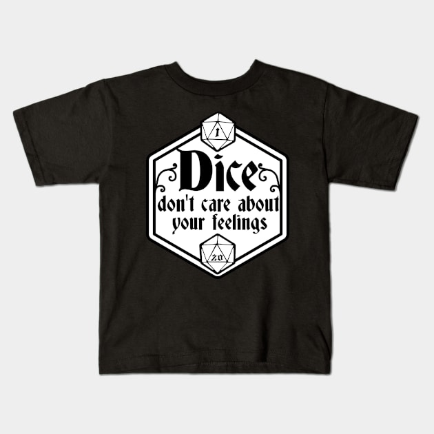 Pen and paper dice don't care Kids T-Shirt by avogel